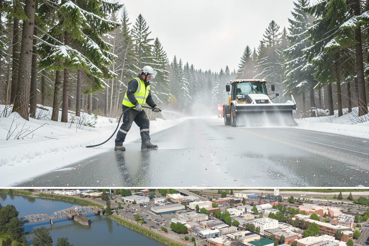 Roof Access Snow Clearing in Mount Vernon, Skagit County, WA - Roof access clearing is most needed after the heavy, wet snowfalls that occasionally blanket the lowlands from December through...