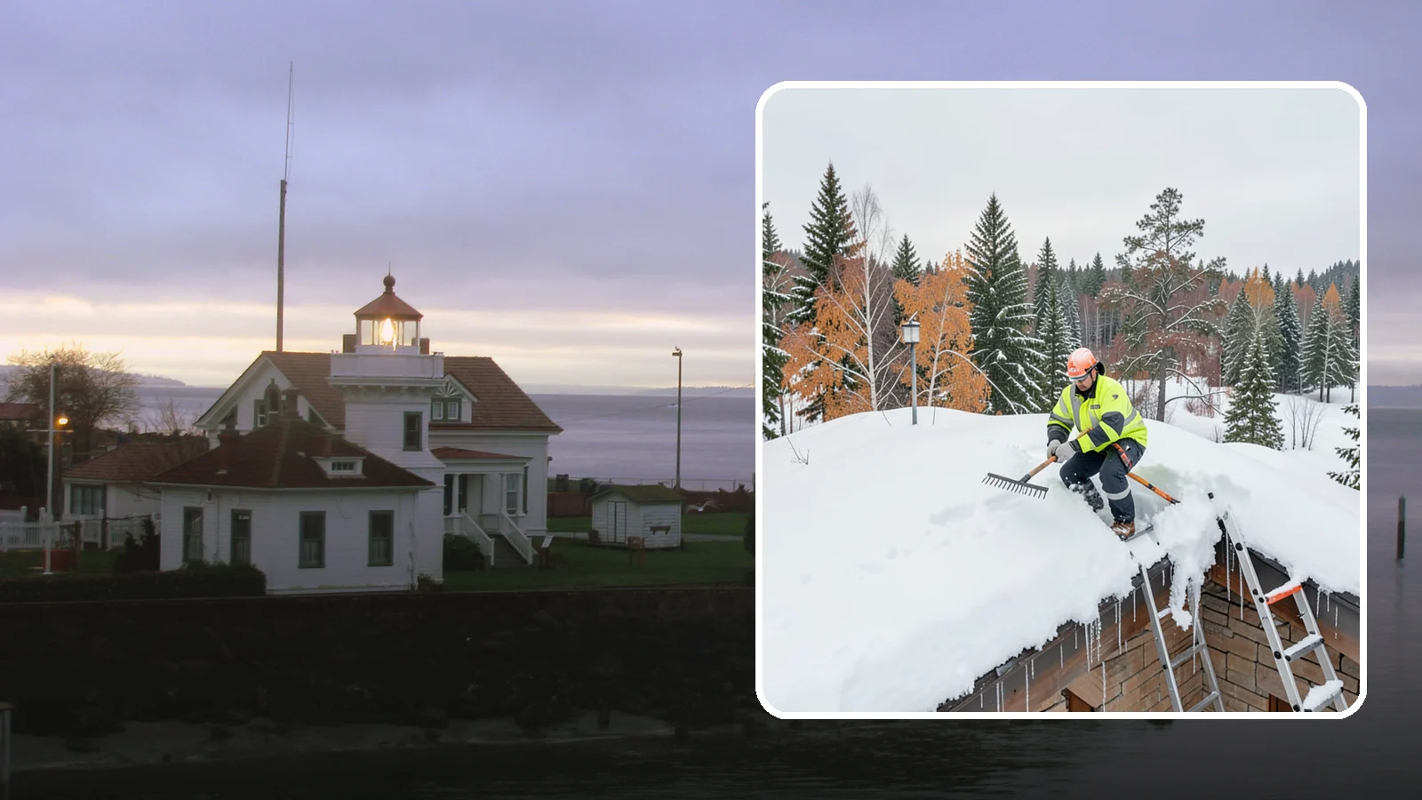 Roof Access Snow Clearing in Mukilteo, Snohomish County, WA - We clear snow from rooftop access points, ladders, and hatches so maintenance and emergency crews can safely reach equipment...