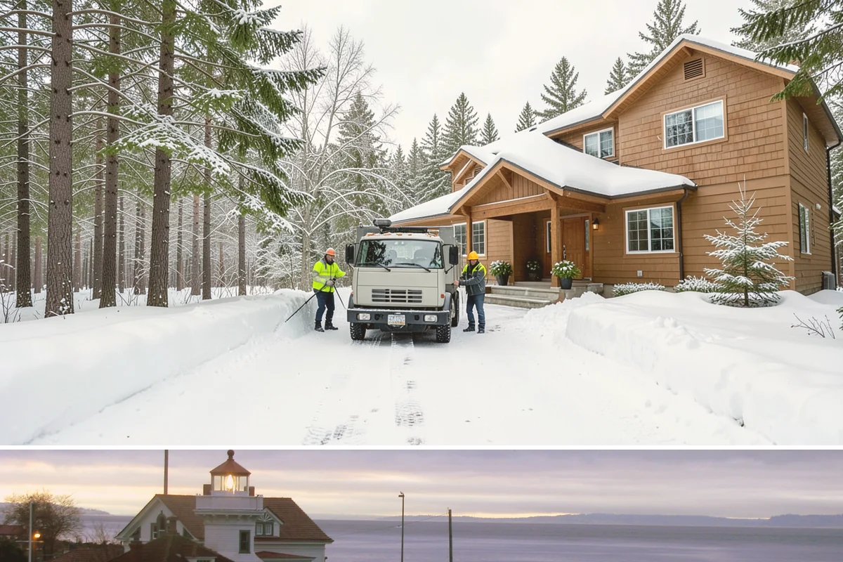 Roof Access Snow Clearing in Mukilteo, Snohomish County, WA - Roof access clearing is most needed after the heavy, wet snowfalls that occasionally blanket the lowlands from December through...