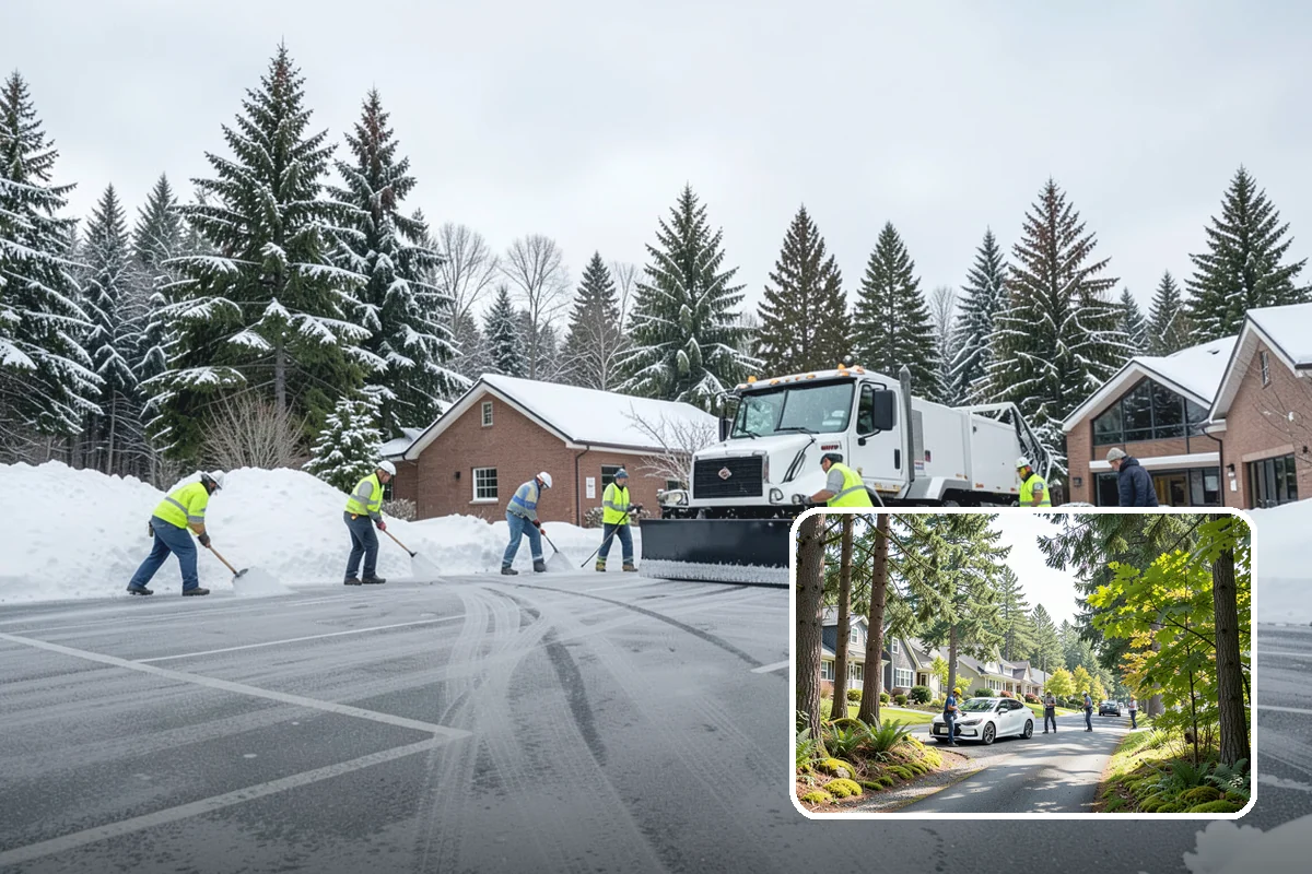 Roof Access Snow Clearing in Normandy Park, King County, WA - Keeps rooftop equipment serviceable through winter