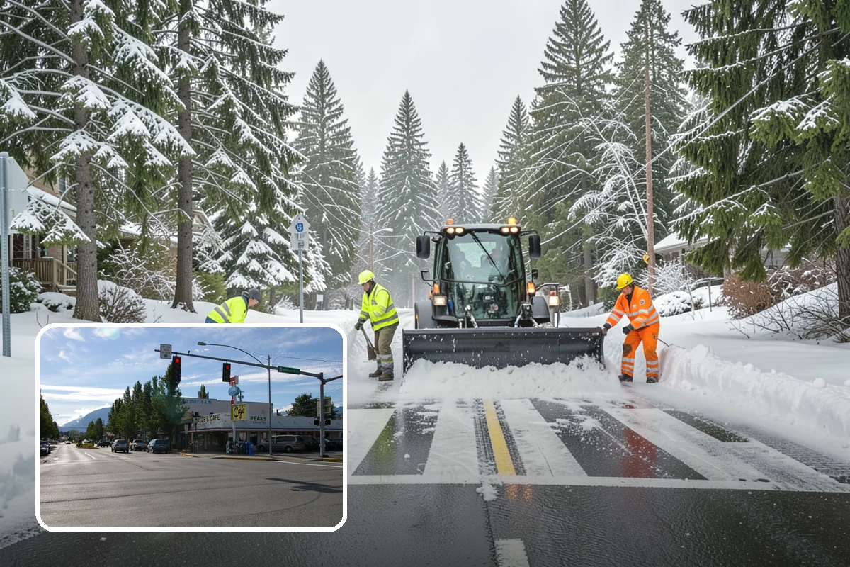 Roof Access Snow Clearing in North Bend, King County, WA - Keeps rooftop equipment serviceable through winter