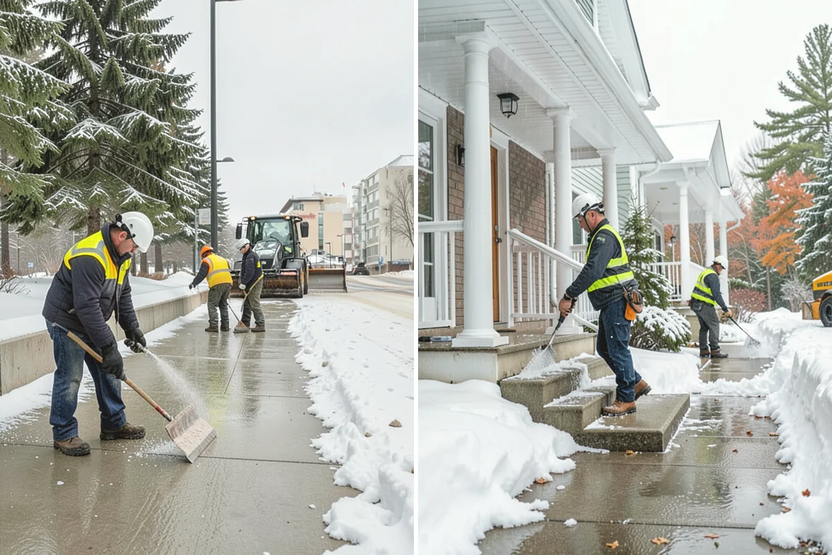 Roof Access Snow Clearing in Oak Harbor, Island County, WA - We assess the access route, ladder, and hatch condition