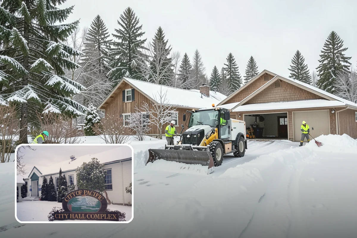 Roof Access Snow Clearing in Pacific, King County, WA - Keeps rooftop equipment serviceable through winter