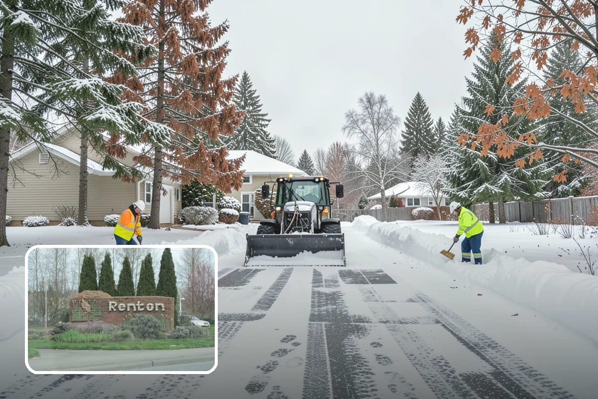 Roof Access Snow Clearing in Renton, King County, WA - Keeps rooftop equipment serviceable through winter