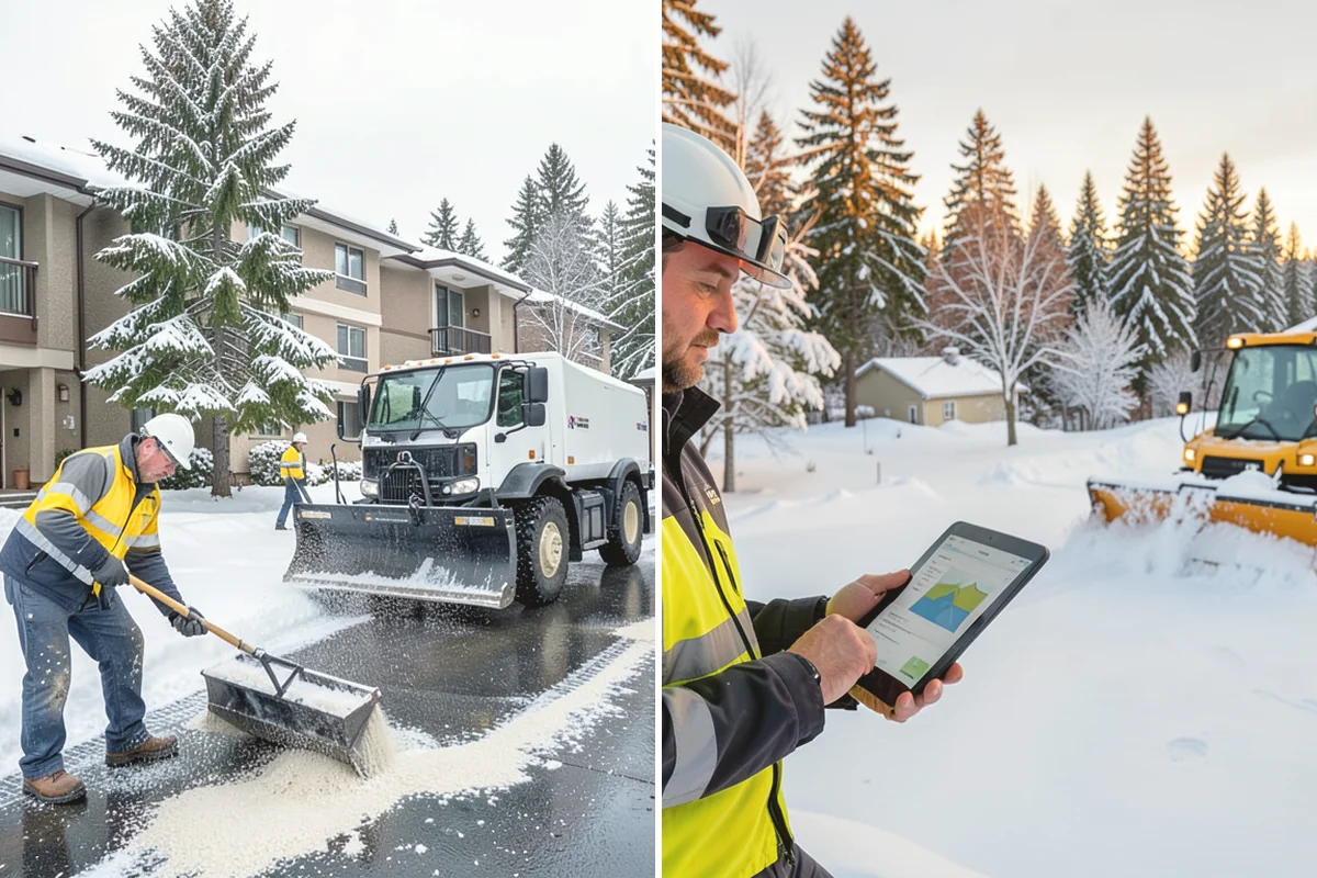 Roof Access Snow Clearing in Ruston, Pierce County, WA - We assess the access route, ladder, and hatch condition