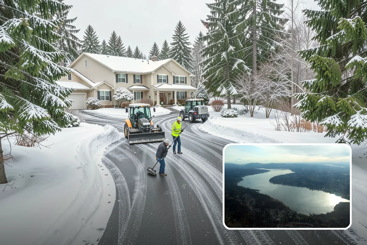 Roof Access Snow Clearing in Sammamish, King County, WA - Keeps rooftop equipment serviceable through winter