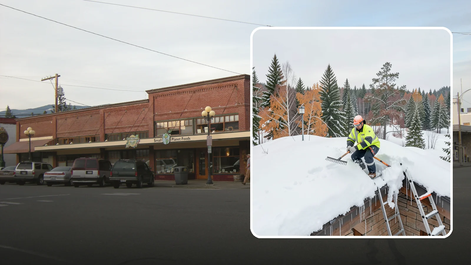 Roof Access Snow Clearing in Sedro-Woolley, Skagit County, WA - We clear snow from rooftop access points, ladders, and hatches so maintenance and emergency crews can safely reach equipment...