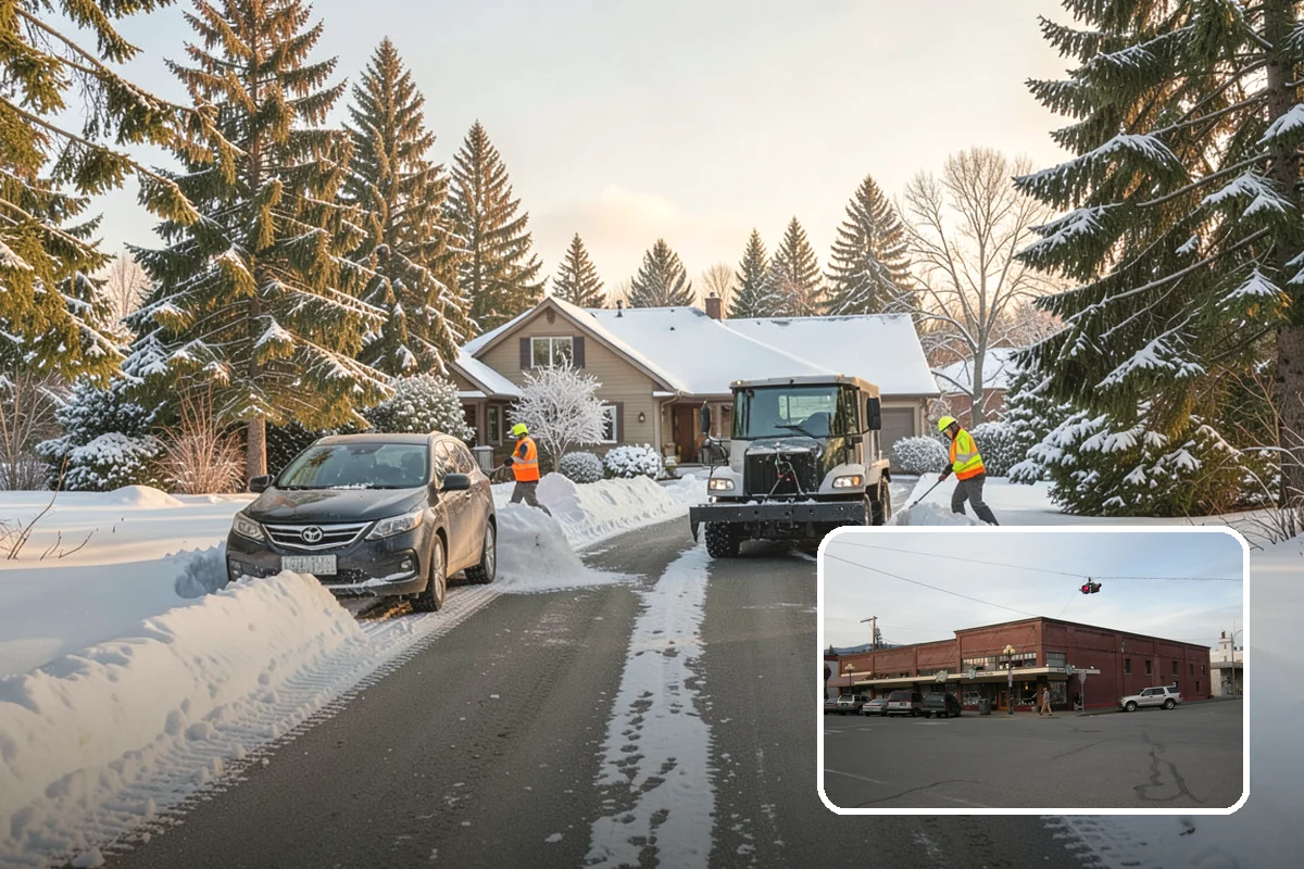 Roof Access Snow Clearing in Sedro-Woolley, Skagit County, WA - Keeps rooftop equipment serviceable through winter