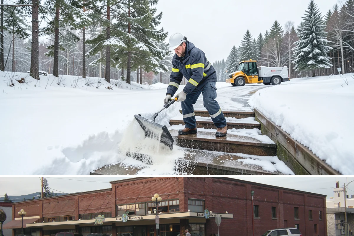 Roof Access Snow Clearing in Sedro-Woolley, Skagit County, WA - Roof access clearing is most needed after the heavy, wet snowfalls that occasionally blanket the lowlands from December through...