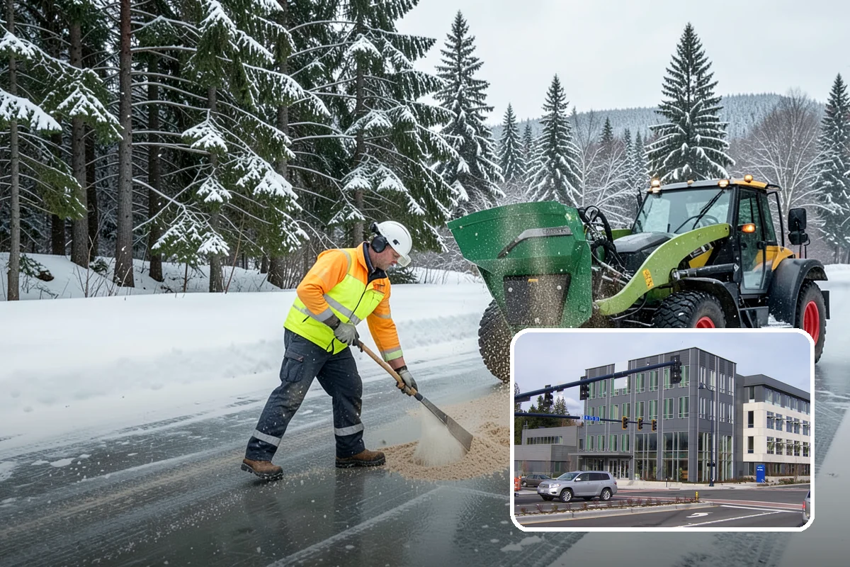 Roof Access Snow Clearing in Shoreline, King County, WA - Keeps rooftop equipment serviceable through winter