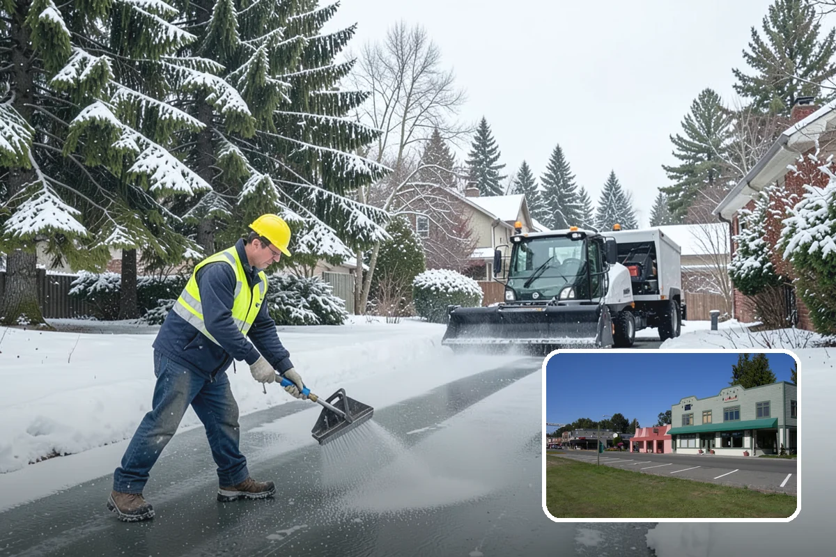 Roof Access Snow Clearing in Snoqualmie, King County, WA - Keeps rooftop equipment serviceable through winter