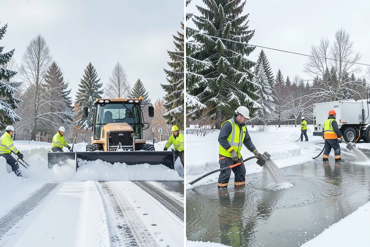 Roof Access Snow Clearing in South Prairie, Pierce County, WA - We assess the access route, ladder, and hatch condition