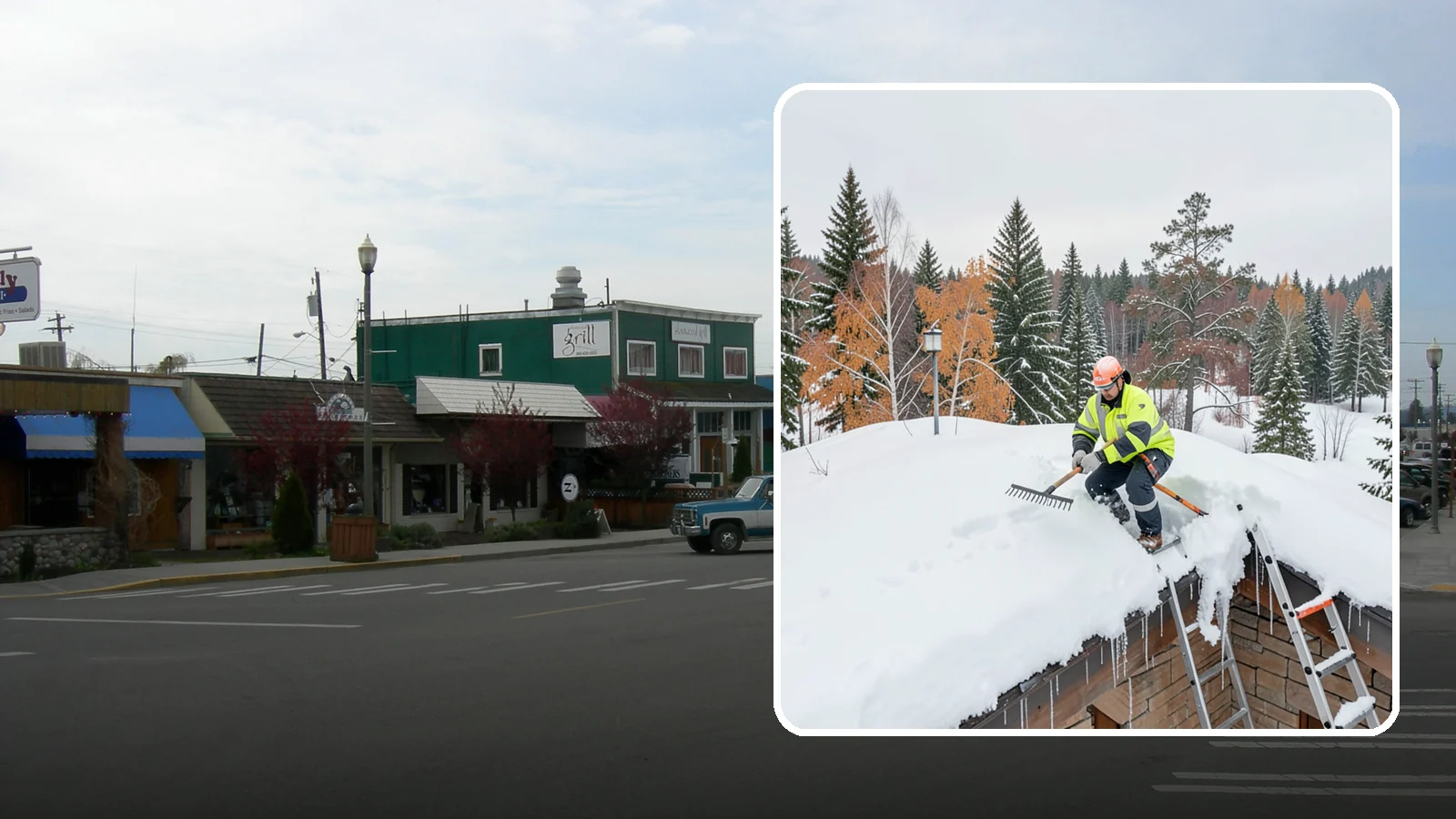 Roof Access Snow Clearing in Stanwood, Snohomish County, WA - We clear snow from rooftop access points, ladders, and hatches so maintenance and emergency crews can safely reach equipment...