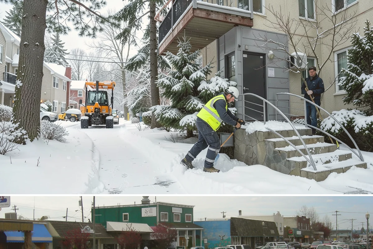 Roof Access Snow Clearing in Stanwood, Snohomish County, WA - Roof access clearing is most needed after the heavy, wet snowfalls that occasionally blanket the lowlands from December through...