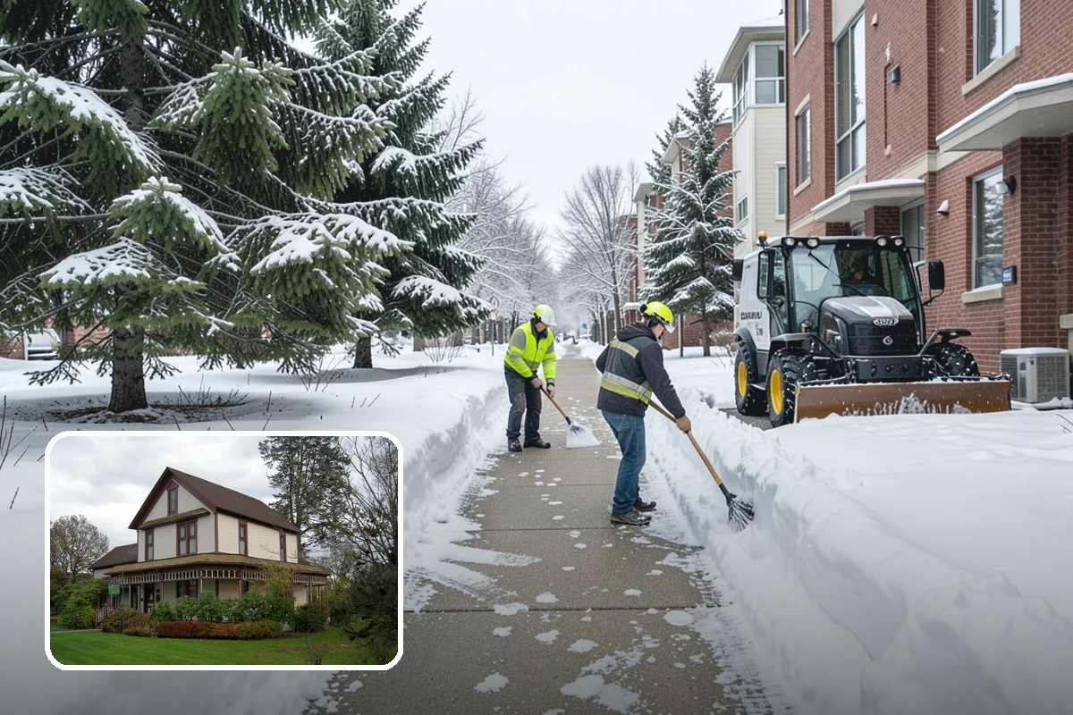 Roof Access Snow Clearing in Sumner, Pierce County, WA - Keeps rooftop equipment serviceable through winter