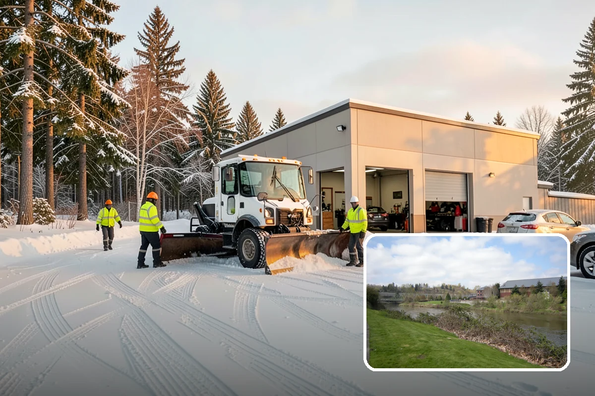 Roof Access Snow Clearing in Tukwila, King County, WA - Keeps rooftop equipment serviceable through winter