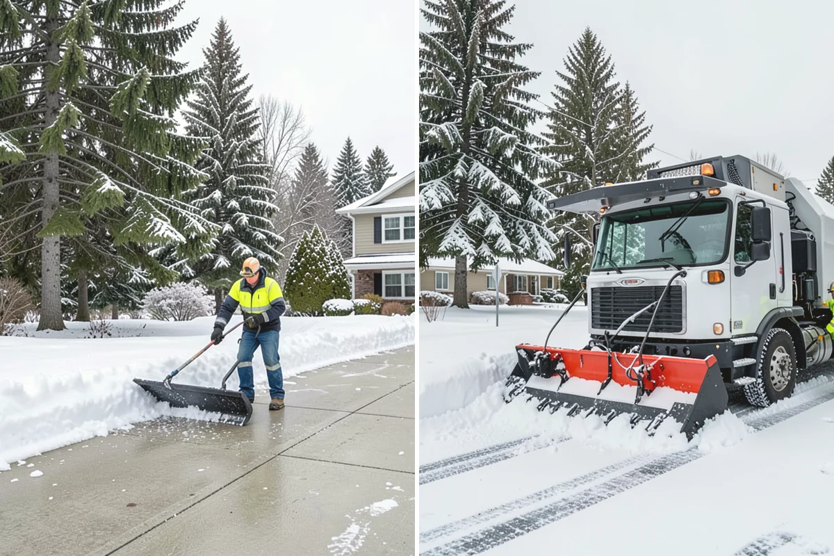 Roof Access Snow Clearing in Yarrow Point, King County, WA - We assess the access route, ladder, and hatch condition