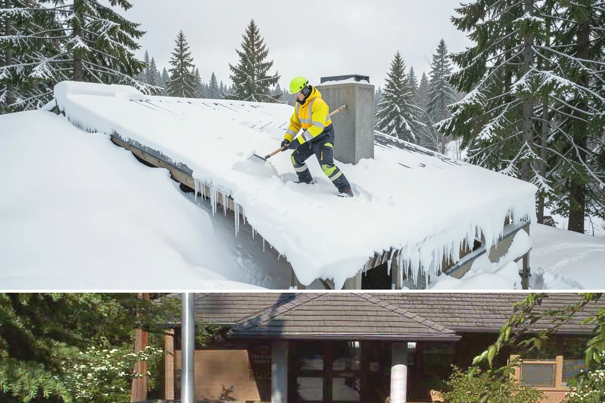 Roof Access Snow Clearing in Yarrow Point, King County, WA - Roof access clearing is most needed after the heavy, wet snowfalls that occasionally blanket the lowlands from December through...
