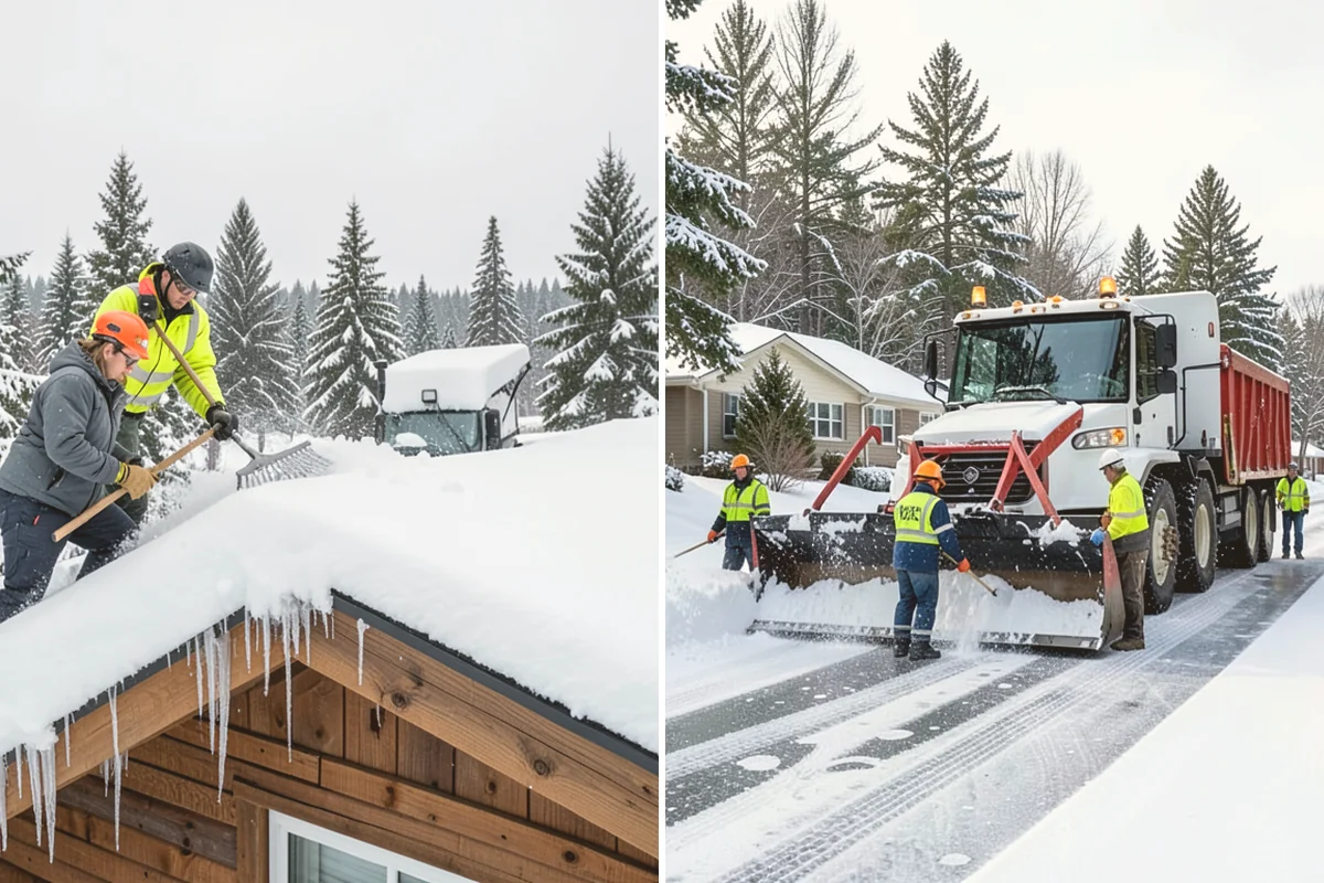 Roof Edge Clearing in Bellevue, King County, WA - Identify overhangs above doors and walkways