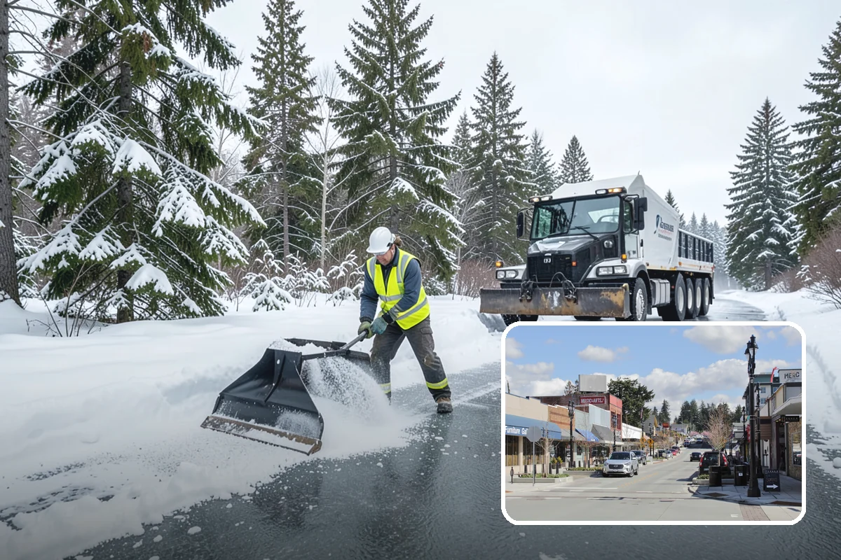 Roof Edge Clearing in Bothell, King County, WA - Removes falling-snow and icicle hazards over entrances