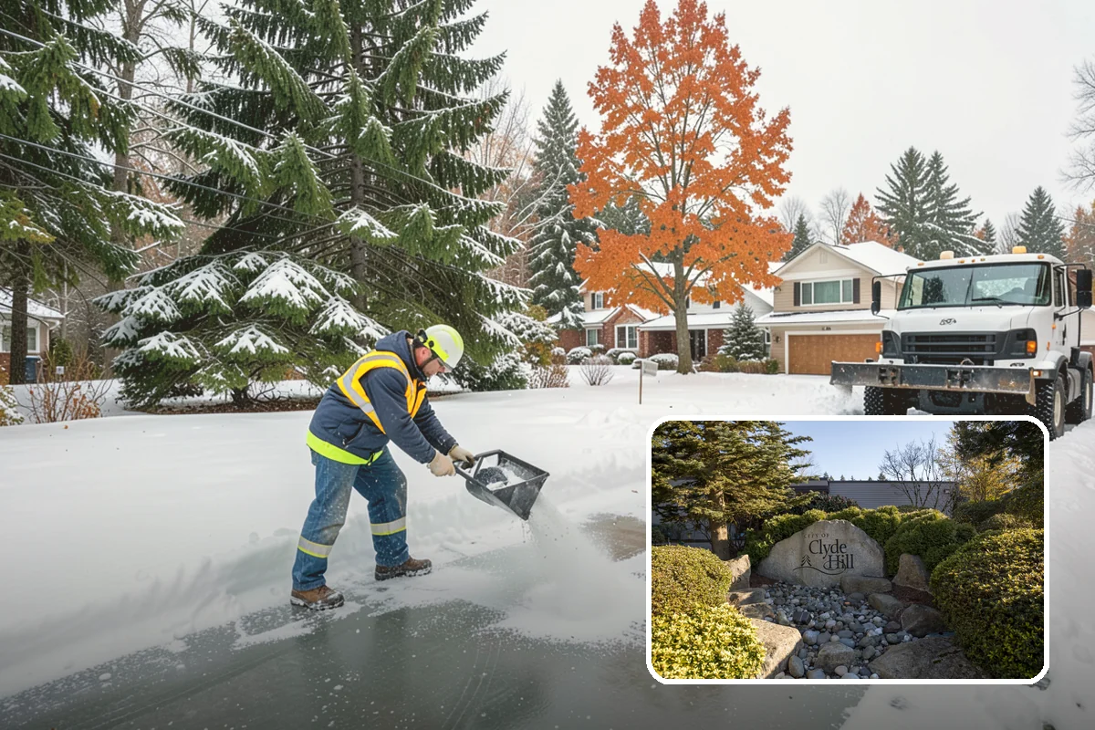 Roof Edge Clearing in Clyde Hill, King County, WA - Removes falling-snow and icicle hazards over entrances