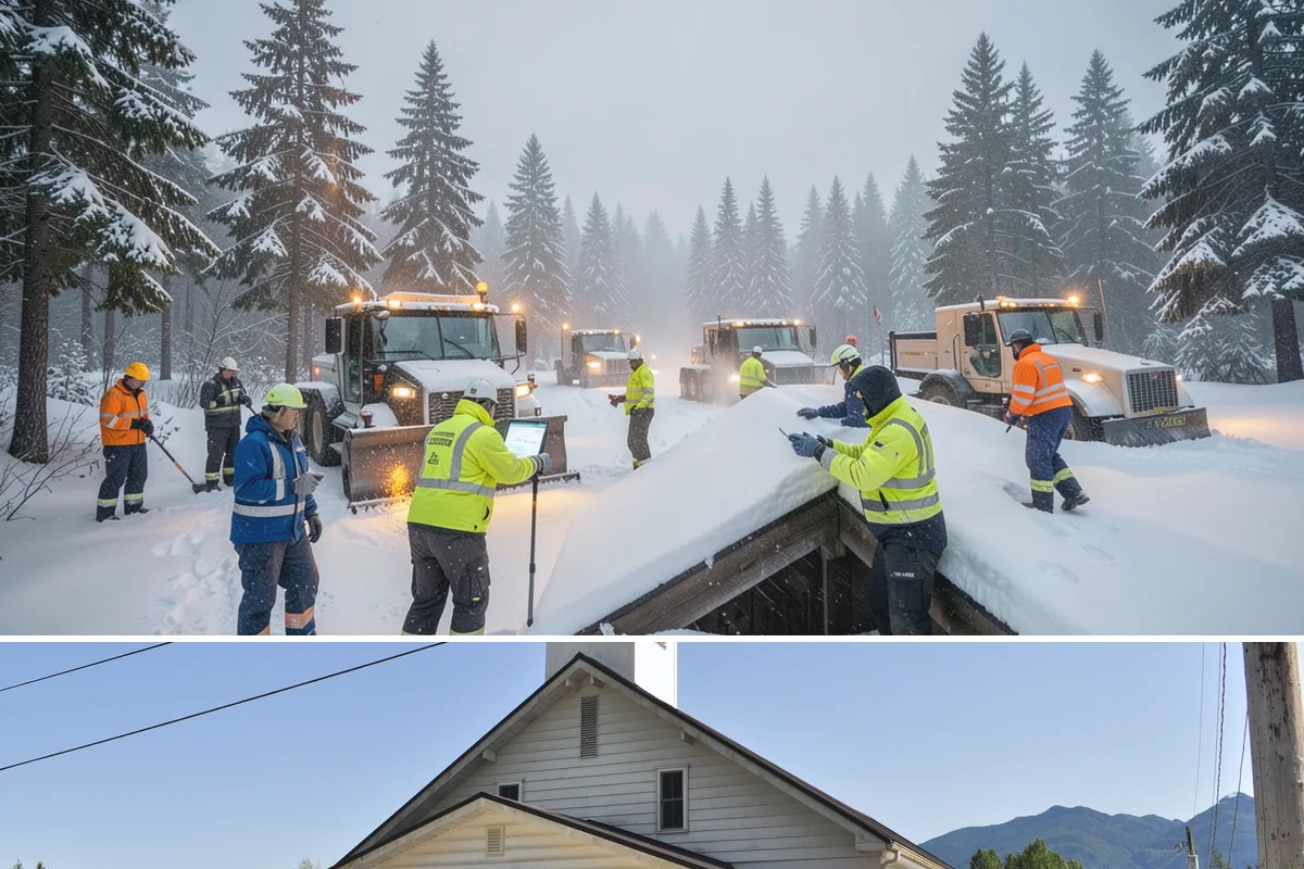 Roof Edge Clearing in Concrete, Skagit County, WA - Roof edge clearing matters most during thaws when warming loosens snow and icicles over the entrances people use every day.