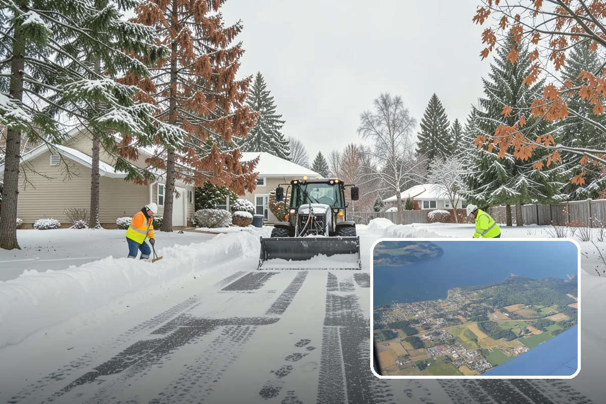 Roof Edge Clearing in Coupeville, Island County, WA - Removes falling-snow and icicle hazards over entrances