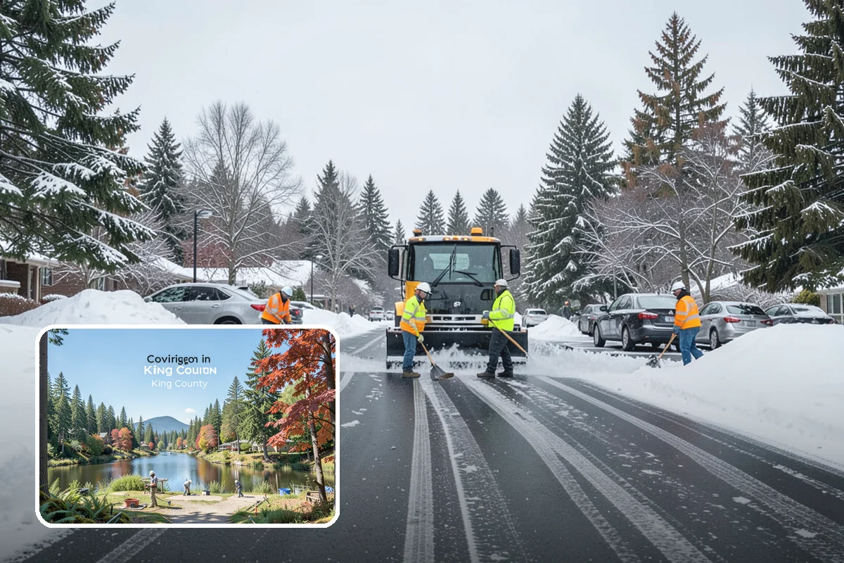 Roof Edge Clearing in Covington, King County, WA - Removes falling-snow and icicle hazards over entrances
