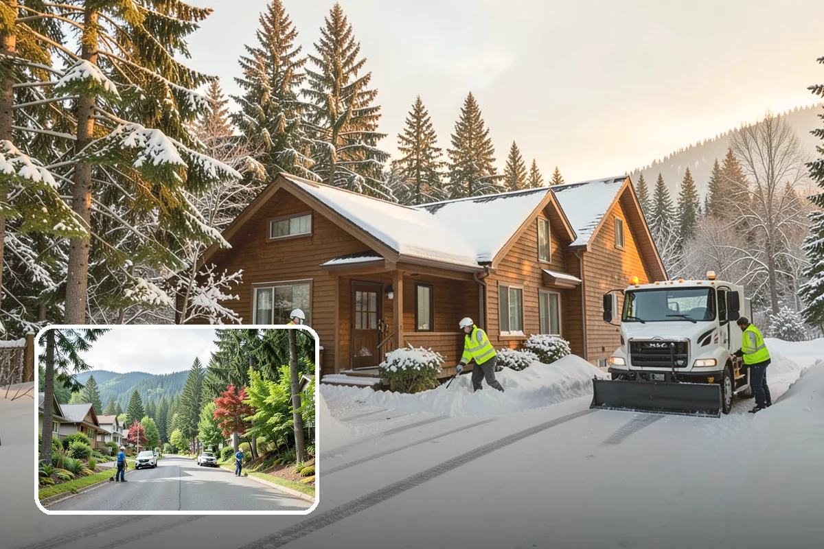 Roof Edge Clearing in Darrington, Snohomish County, WA - Removes falling-snow and icicle hazards over entrances