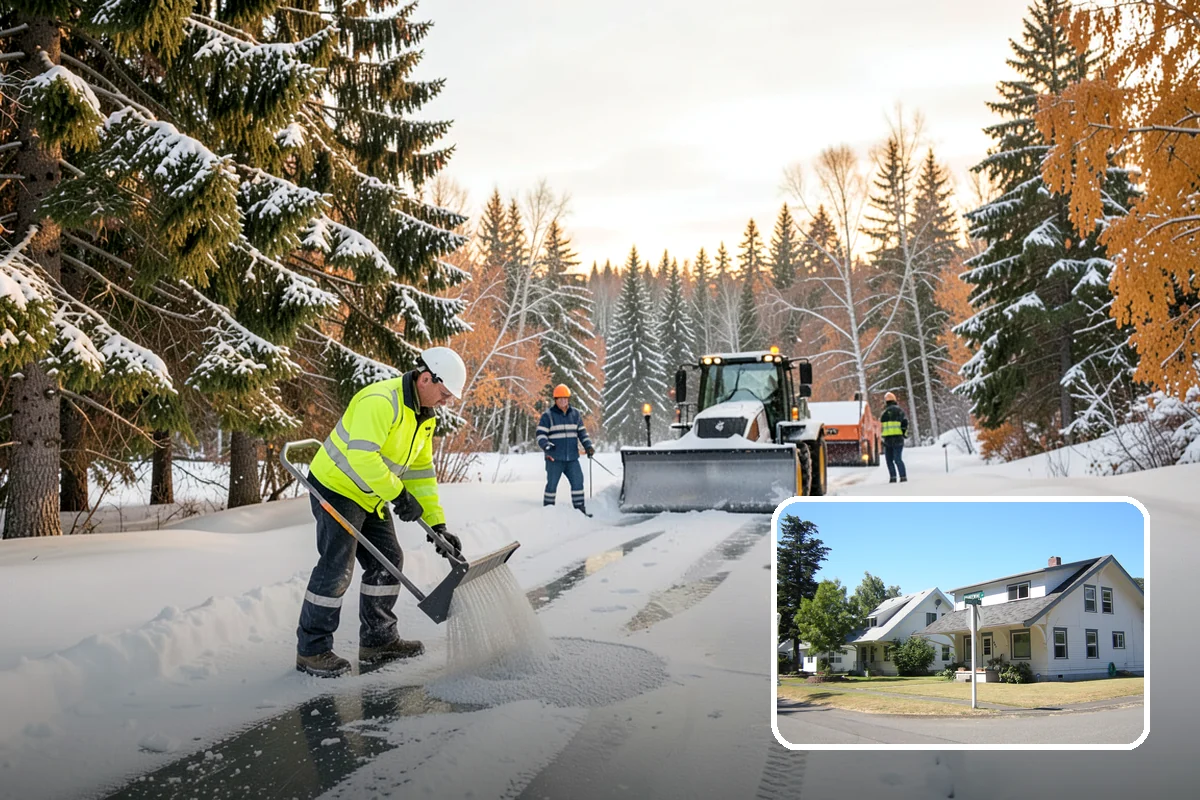 Roof Edge Clearing in DuPont, Pierce County, WA - Removes falling-snow and icicle hazards over entrances