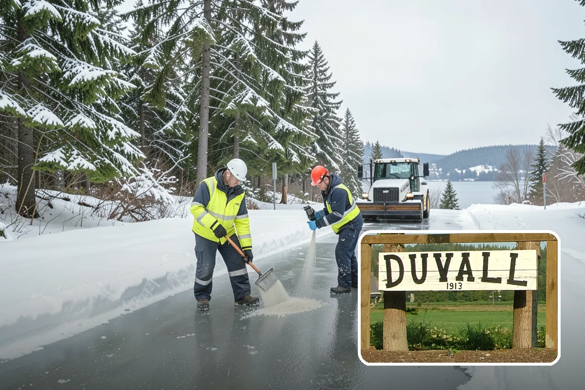 Roof Edge Clearing in Duvall, King County, WA - Removes falling-snow and icicle hazards over entrances