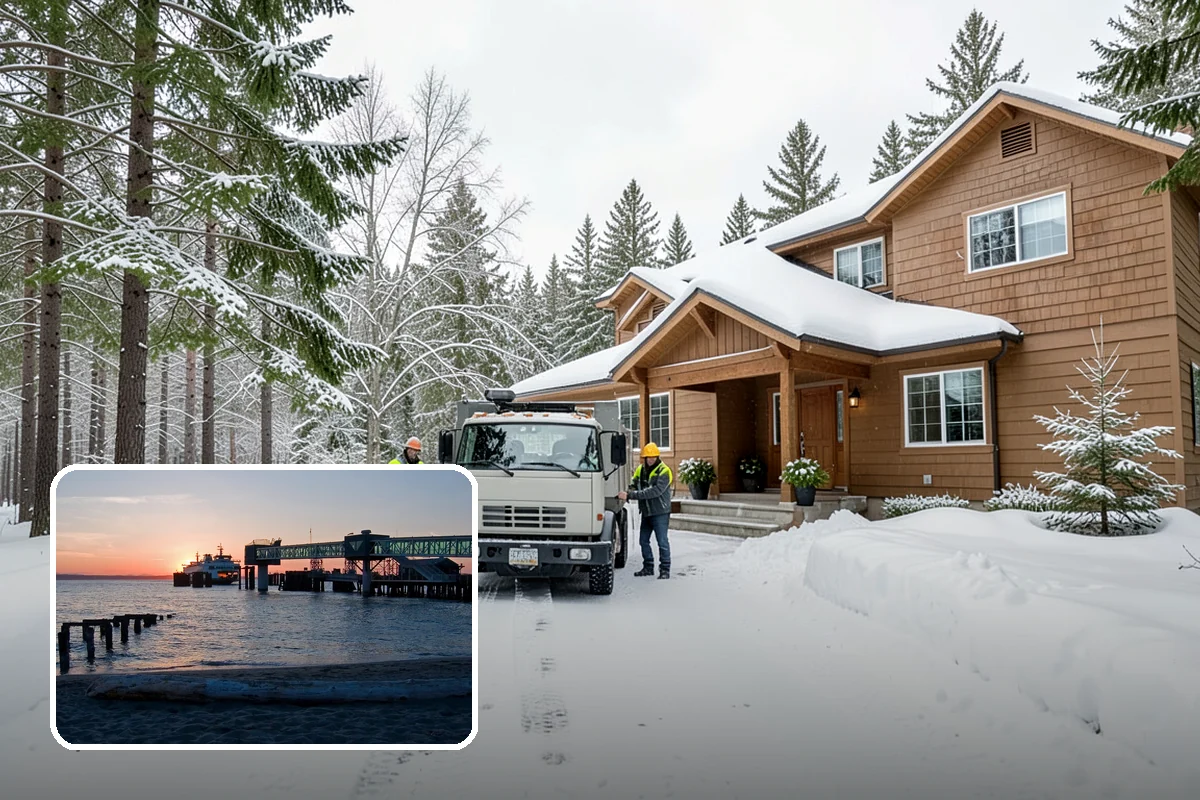 Roof Edge Clearing in Edmonds, Snohomish County, WA - Removes falling-snow and icicle hazards over entrances