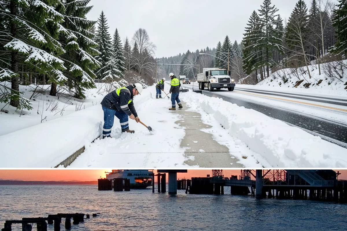 Roof Edge Clearing in Edmonds, Snohomish County, WA - Roof edge clearing matters most during thaws when warming loosens snow and icicles over the entrances people use every day.