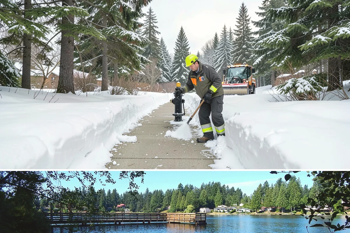 Roof Edge Clearing in Federal Way, King County, WA - Roof edge clearing matters most during thaws when warming loosens snow and icicles over the entrances people use every day.