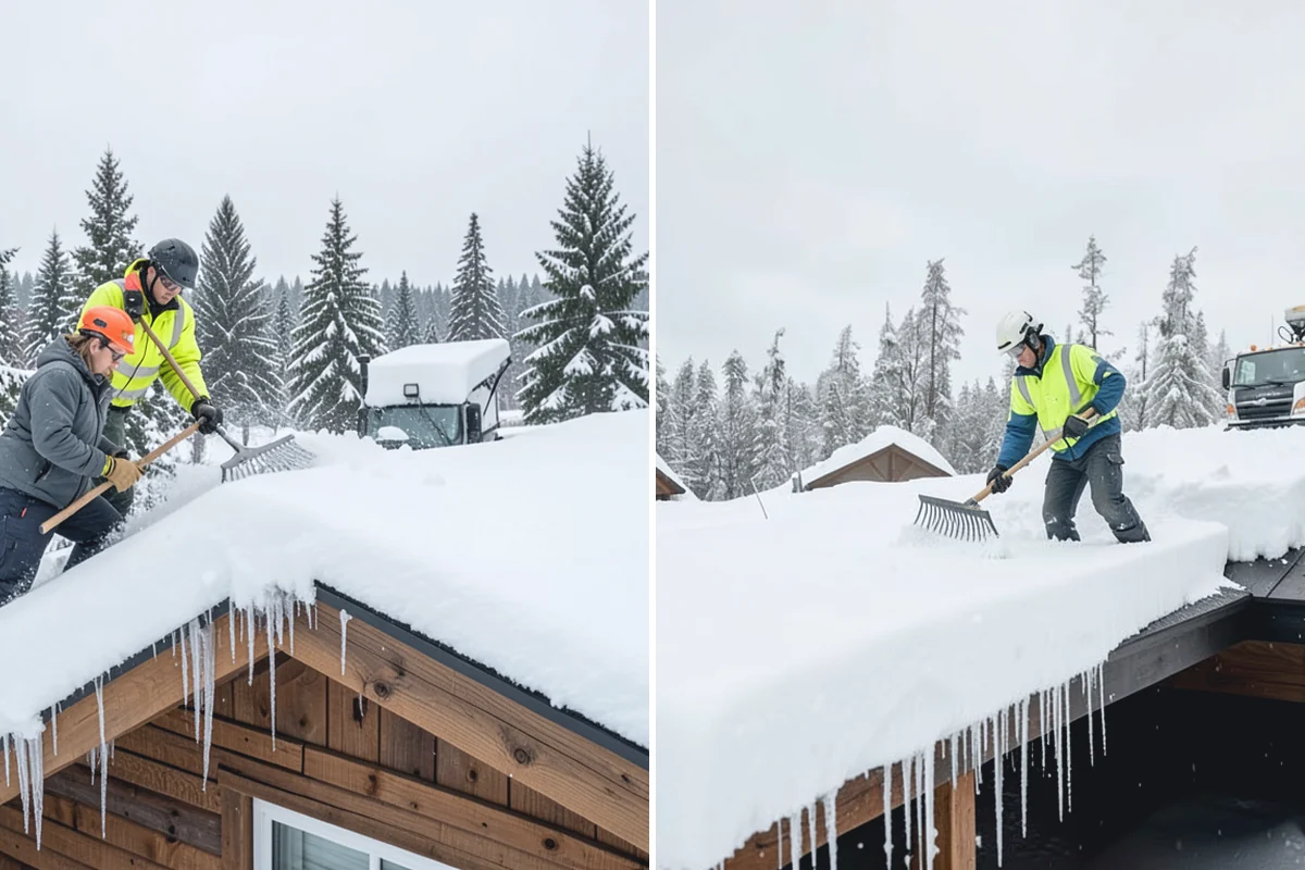 Roof Edge Clearing in Gold Bar, Snohomish County, WA - Identify overhangs above doors and walkways
