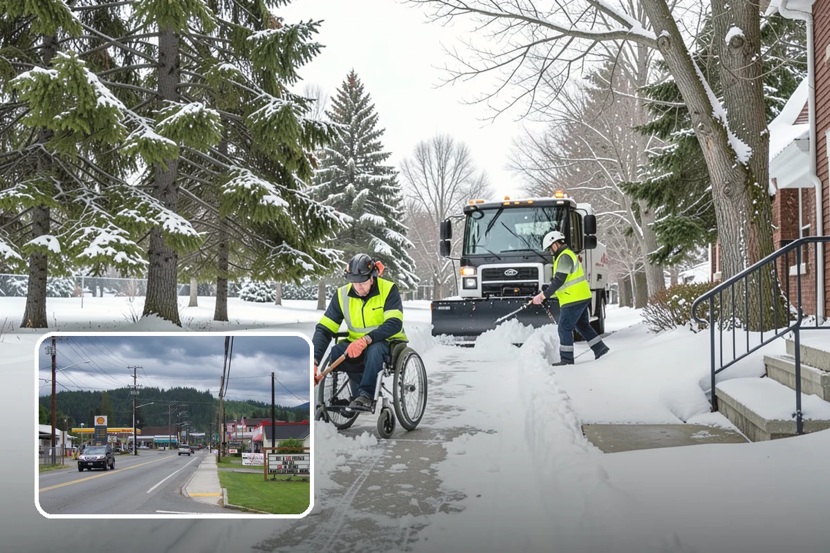 Roof Edge Clearing in Granite Falls, Snohomish County, WA - Removes falling-snow and icicle hazards over entrances