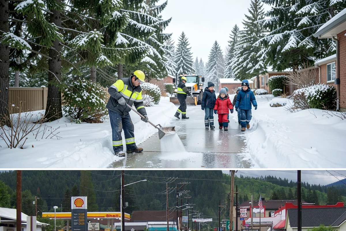Roof Edge Clearing in Granite Falls, Snohomish County, WA - Roof edge clearing matters most during thaws when warming loosens snow and icicles over the entrances people use every day.
