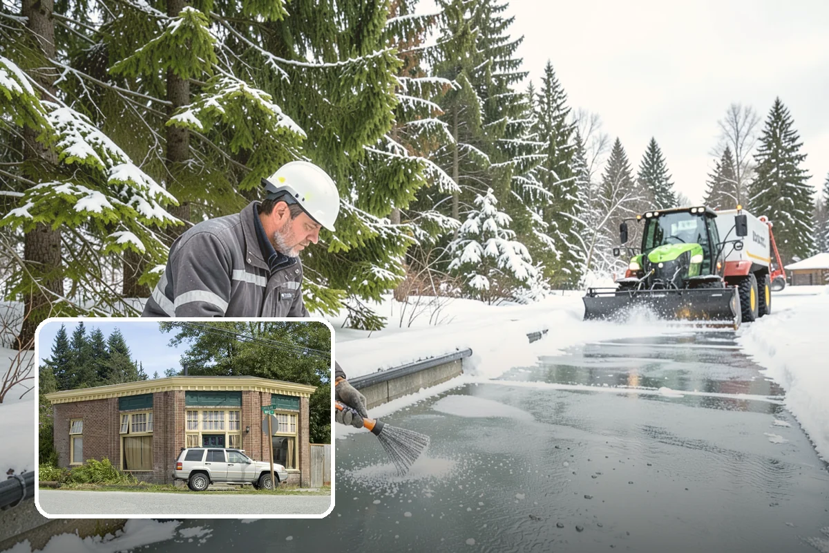 Roof Edge Clearing in Hamilton, Skagit County, WA - Removes falling-snow and icicle hazards over entrances