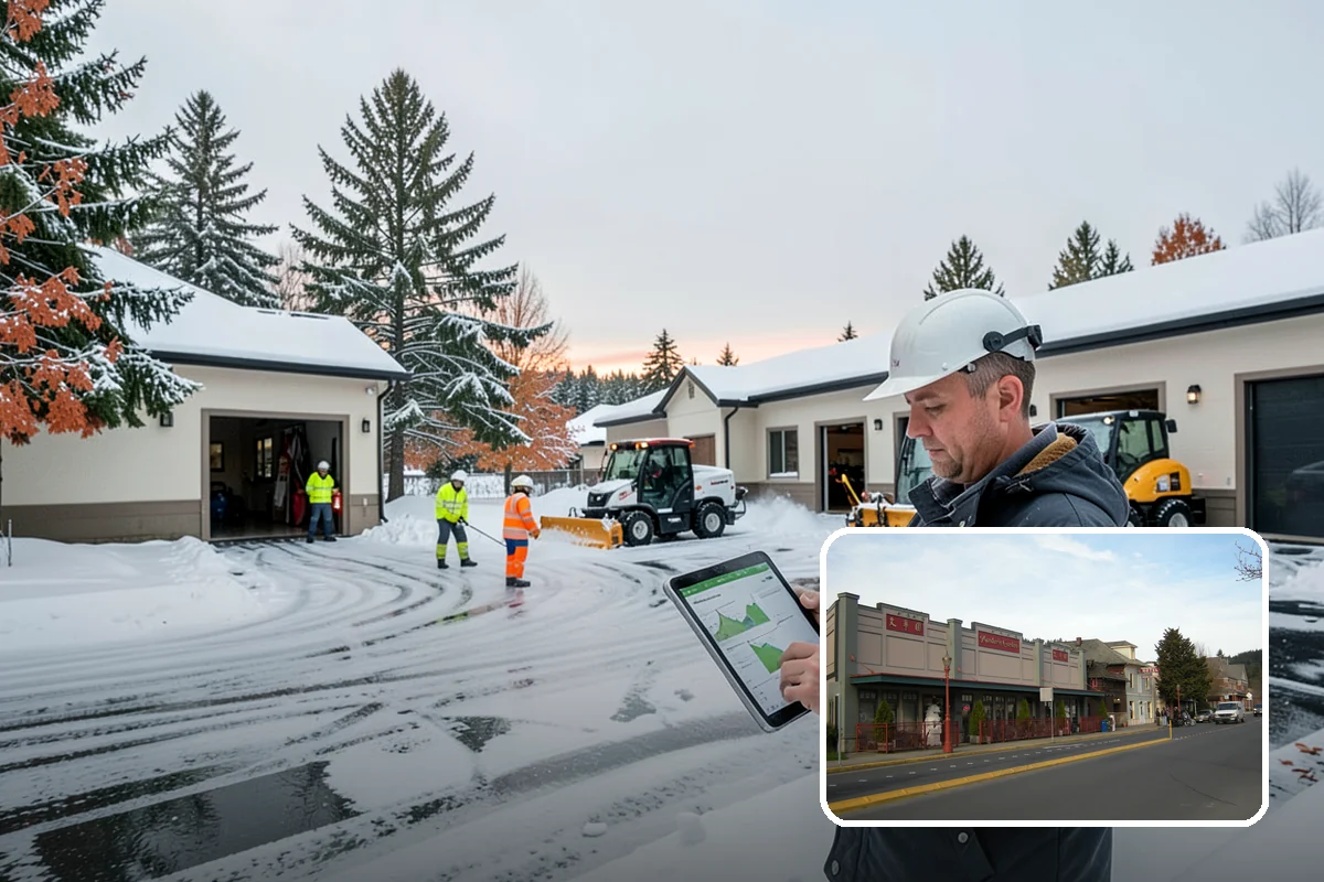 Roof Edge Clearing in Issaquah, King County, WA - Removes falling-snow and icicle hazards over entrances