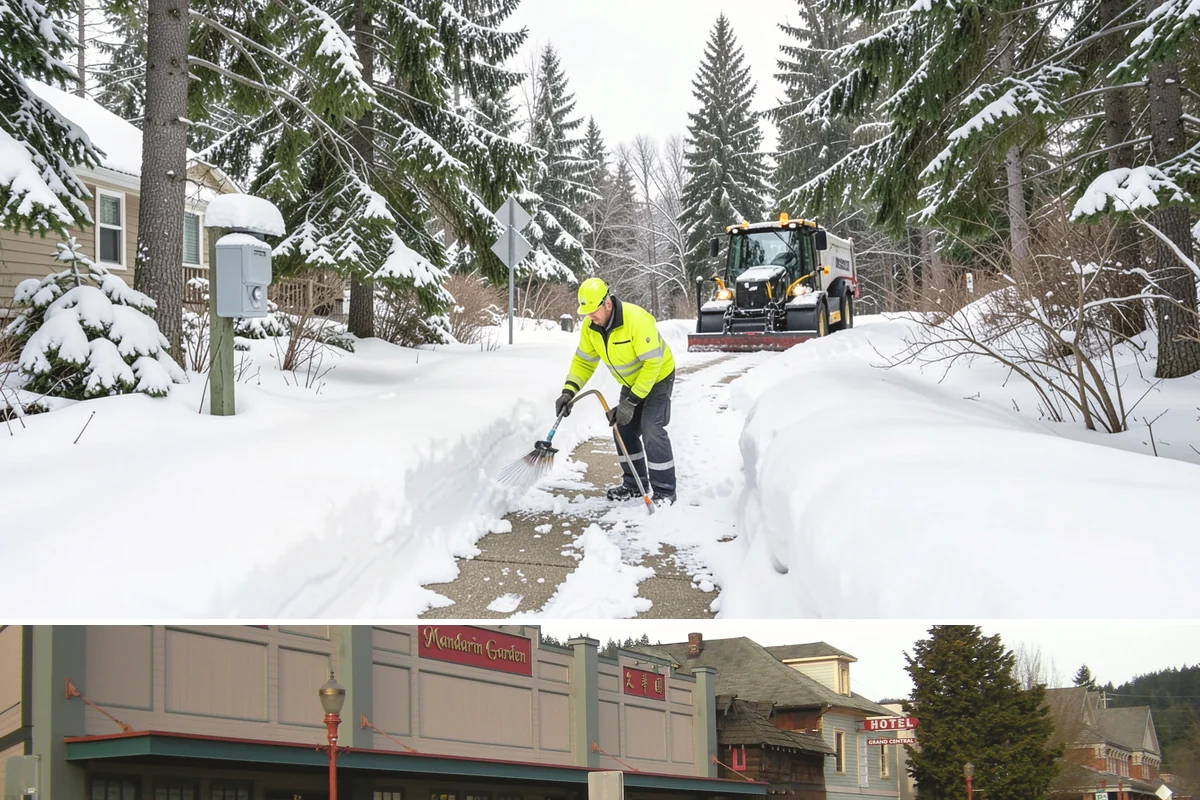 Roof Edge Clearing in Issaquah, King County, WA - Roof edge clearing matters most during thaws when warming loosens snow and icicles over the entrances people use every day.