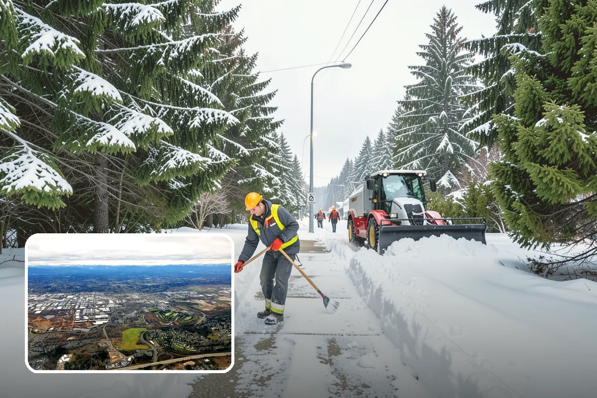 Roof Edge Clearing in Kent, King County, WA - Removes falling-snow and icicle hazards over entrances