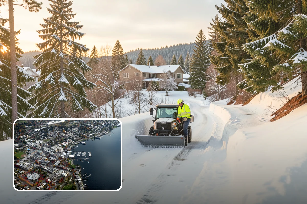 Roof Edge Clearing in Kirkland, King County, WA - Removes falling-snow and icicle hazards over entrances
