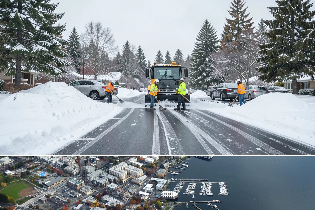 Roof Edge Clearing in Kirkland, King County, WA - Roof edge clearing matters most during thaws when warming loosens snow and icicles over the entrances people use every day.