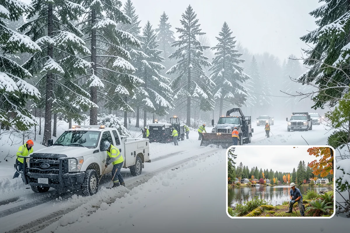 Roof Edge Clearing in La Conner, Skagit County, WA - Removes falling-snow and icicle hazards over entrances