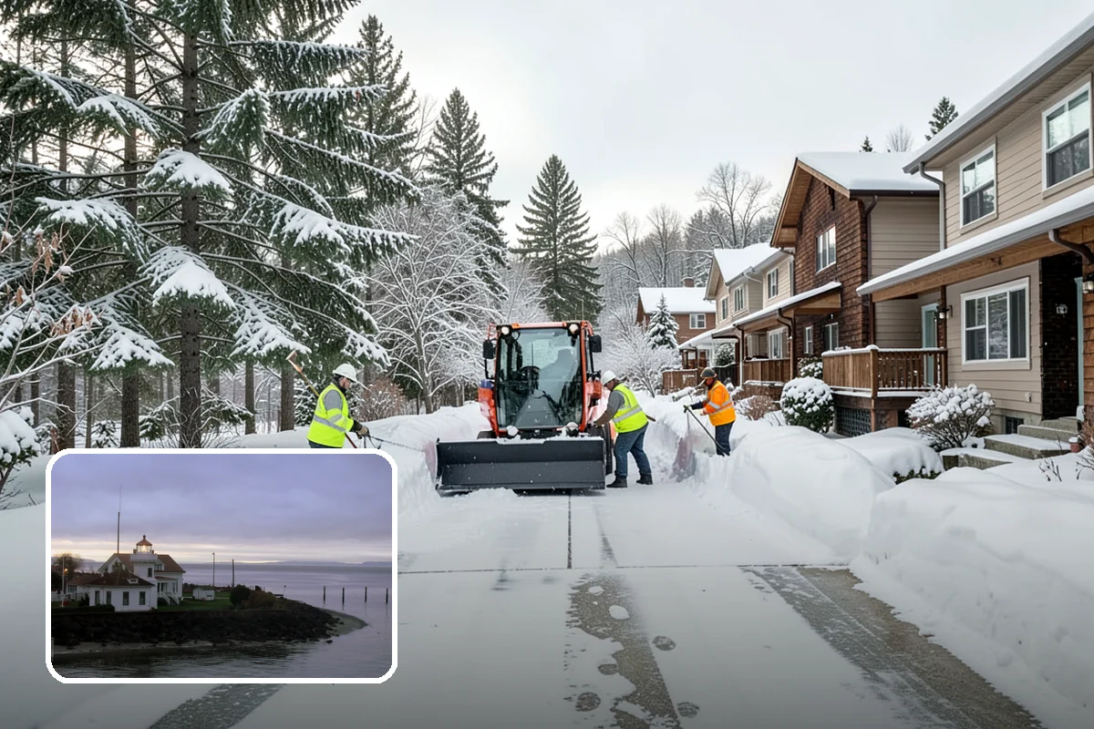 Roof Edge Clearing in Mukilteo, Snohomish County, WA - Removes falling-snow and icicle hazards over entrances
