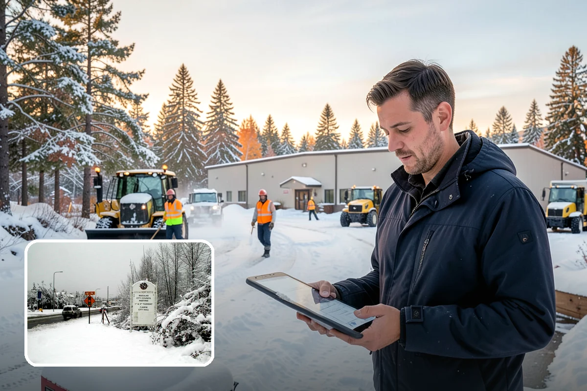 Roof Edge Clearing in Newcastle, King County, WA - Removes falling-snow and icicle hazards over entrances