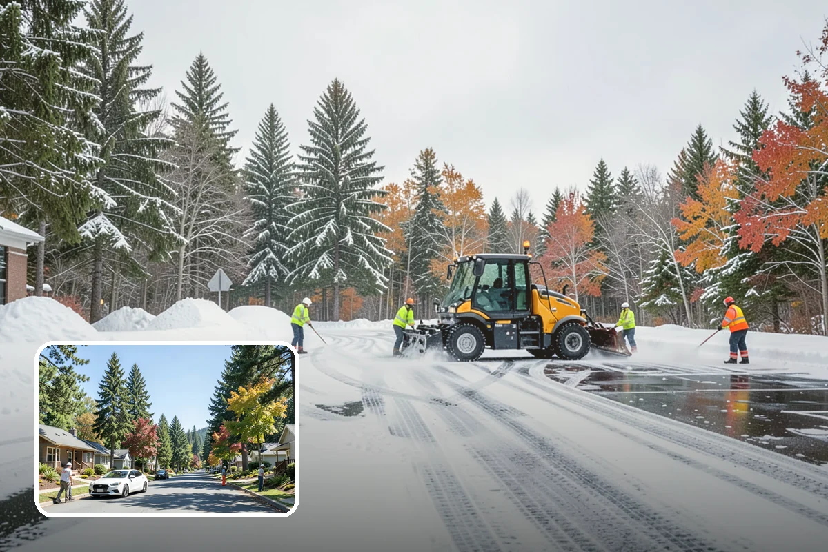 Roof Edge Clearing in Orting, Pierce County, WA - Removes falling-snow and icicle hazards over entrances