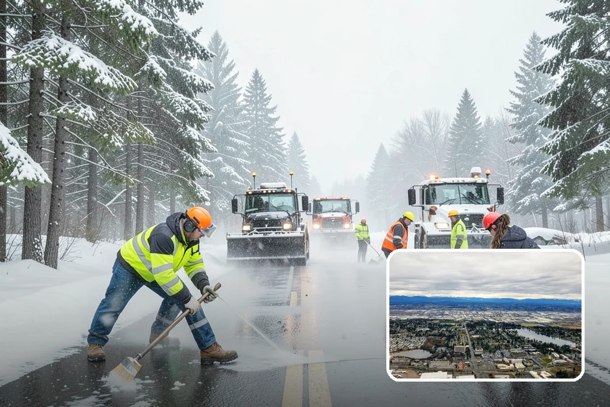 Roof Edge Clearing in SeaTac, King County, WA - Removes falling-snow and icicle hazards over entrances