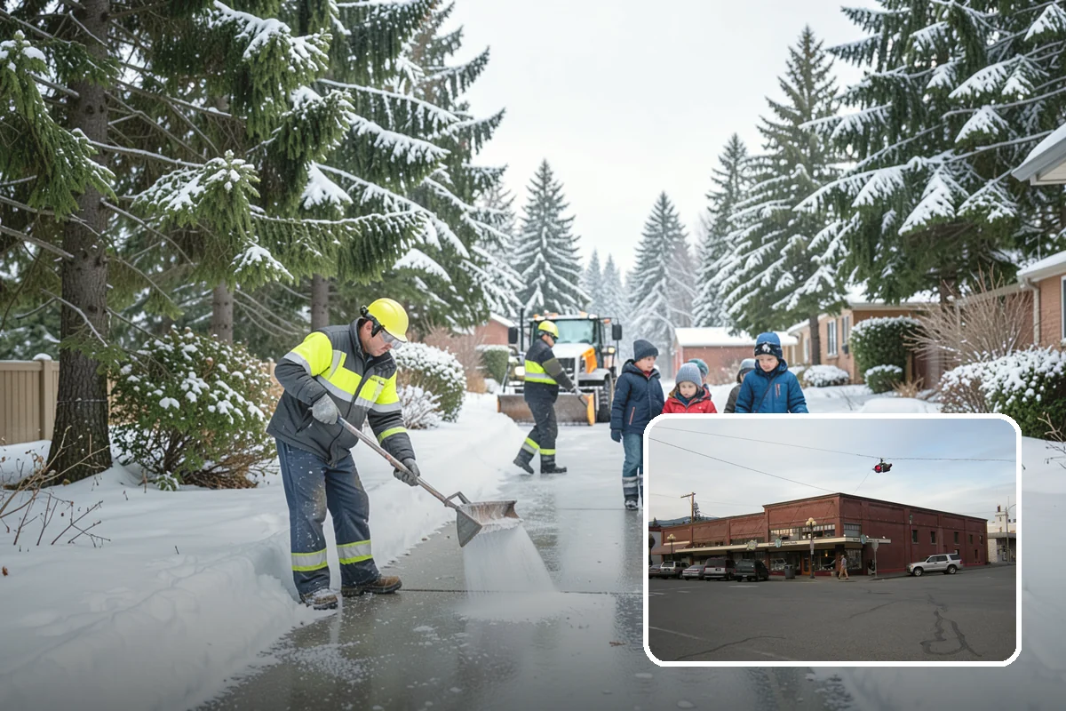 Roof Edge Clearing in Sedro-Woolley, Skagit County, WA - Removes falling-snow and icicle hazards over entrances