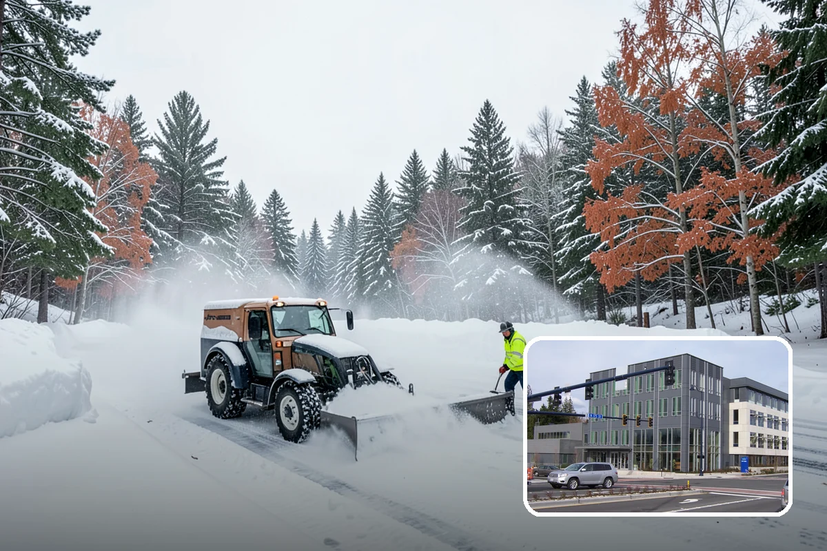 Roof Edge Clearing in Shoreline, King County, WA - Removes falling-snow and icicle hazards over entrances